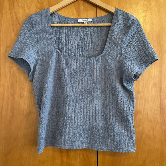 Madewell Popcorn Top Square-Neck Tee - Picture 4 of 8